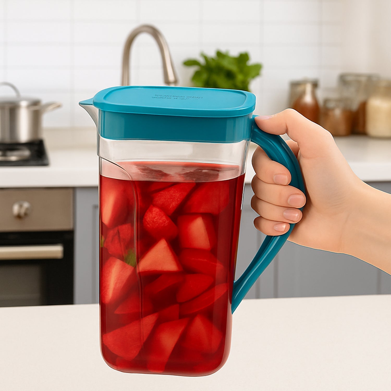 Supermom Plastic Marina Jug with 6 Glass Set Supermom Plastic Marina Jug with 6 Glass Set